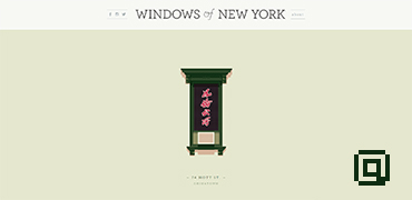 卡通版纽约老建筑窗户-Windows of New York