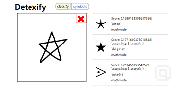 LaTeX符号手写识别工具-Detexify