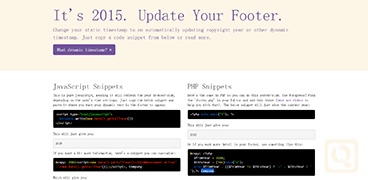 会自动更新的版权声明-Update Your Footer